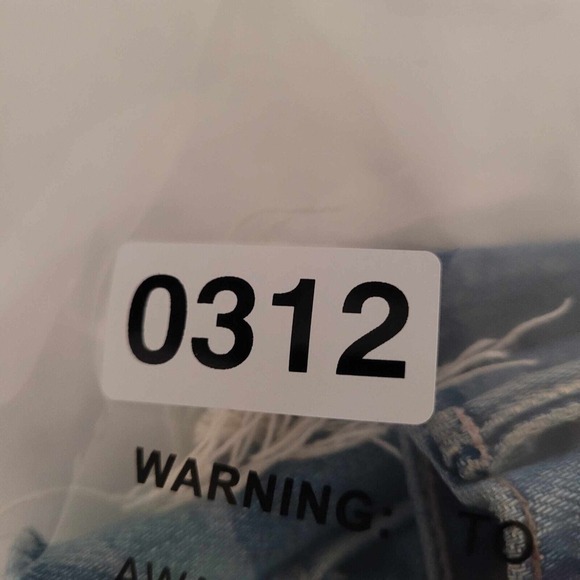 MOTHER Superior Vagabond Mini Fray Skirt Women Size 25 Blue‎ Denim USA Print - Picture 12 of 12